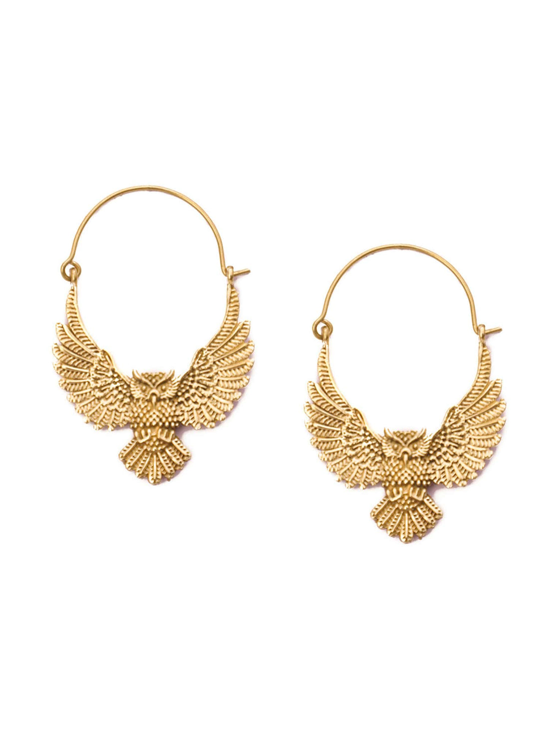 Party Wear Hoops Earrings - Mystic Owls Gold and Silver-Plated Brass Earrings By Studio One Love