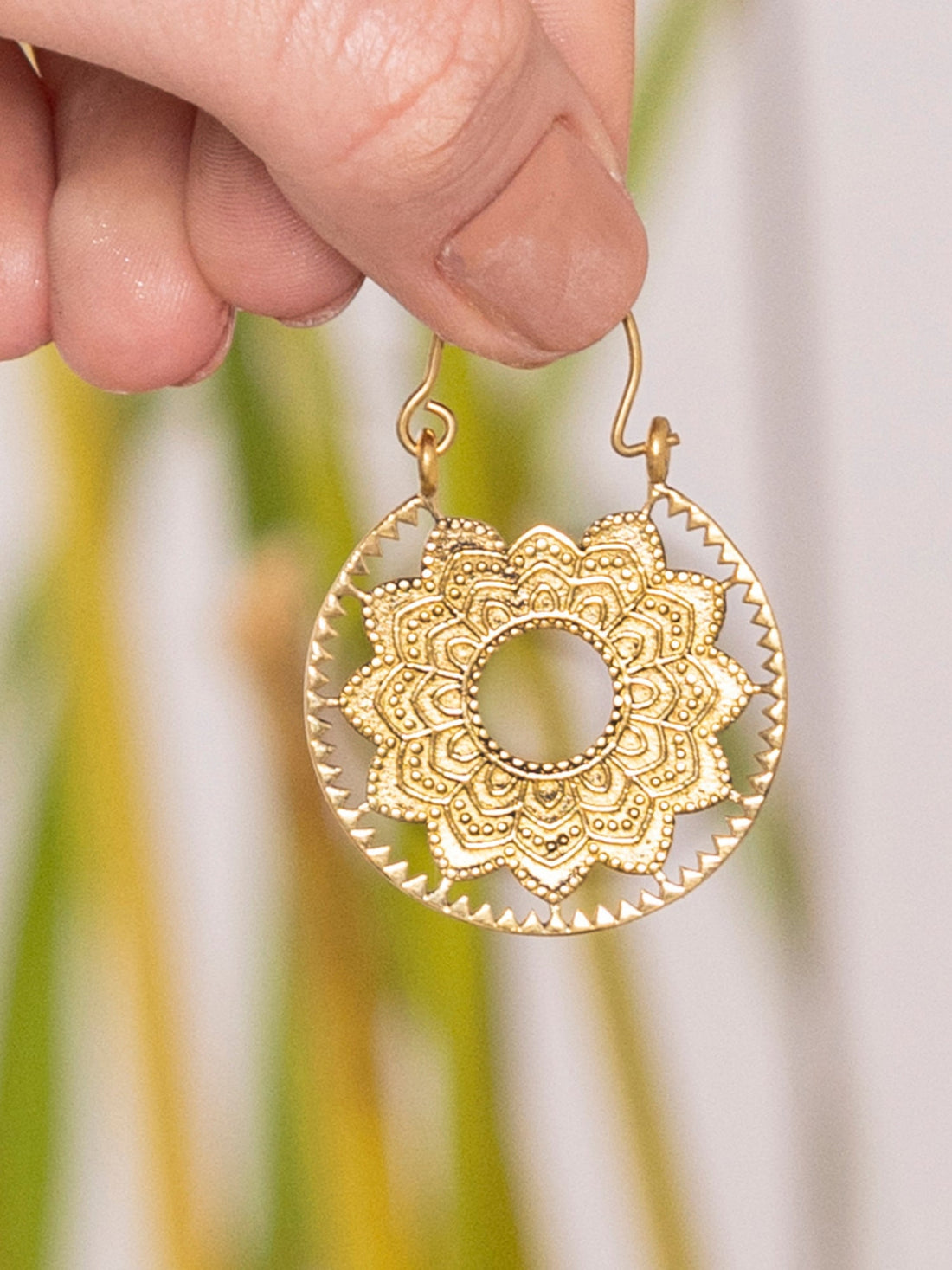 Festive Wear Hoops Earrings - Traditional Gold-Plated Brass Earrings By Studio One Love