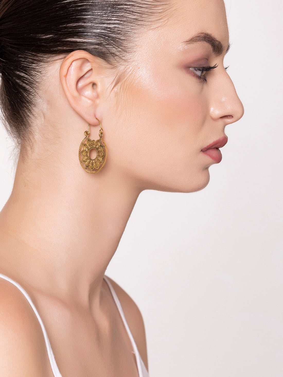 Festive Wear Hoops Earrings - Traditional Gold-Plated Brass Earrings By Studio One Love