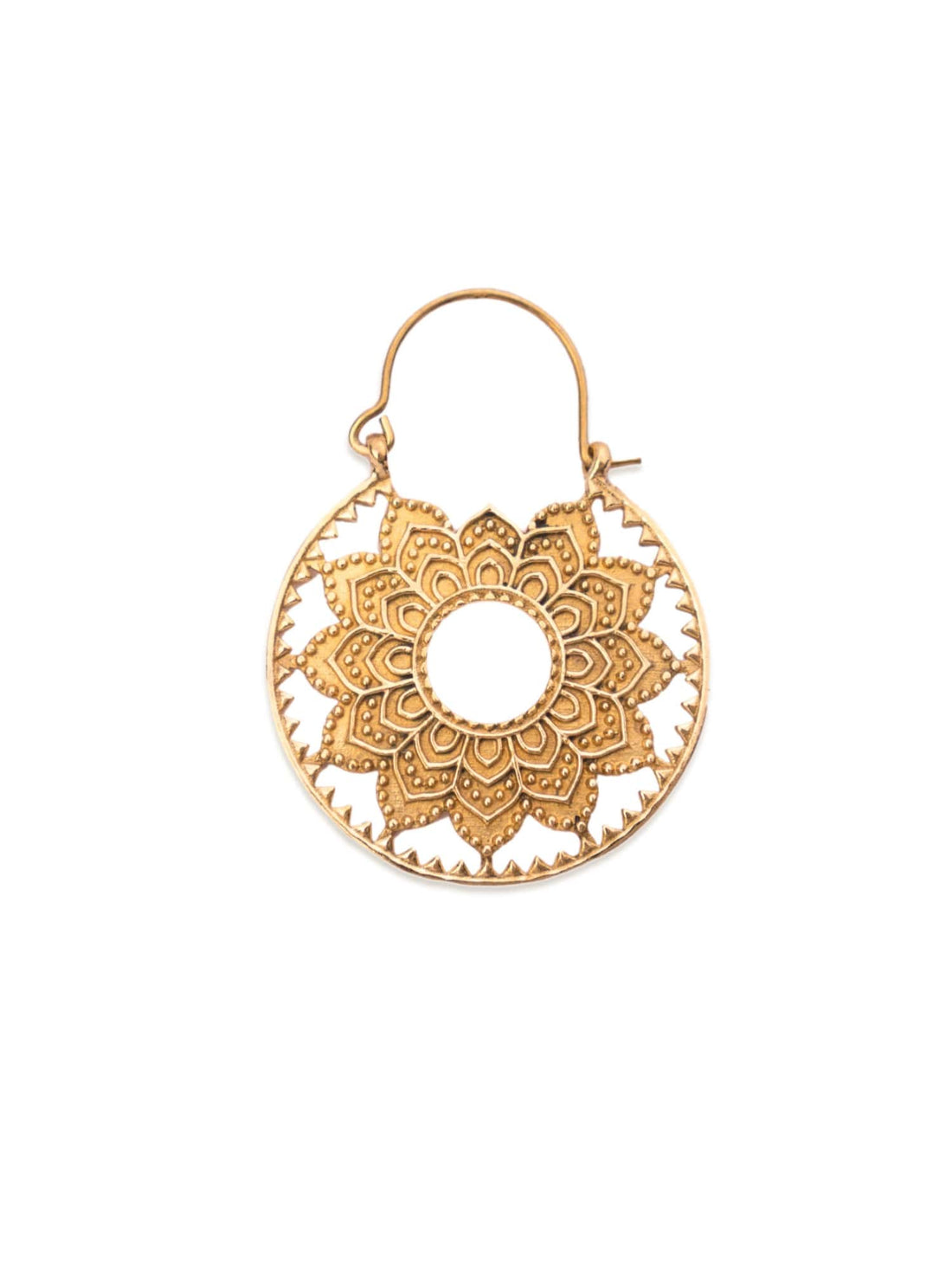 Festive Wear Hoops Earrings - Traditional Gold-Plated Brass Earrings By Studio One Love