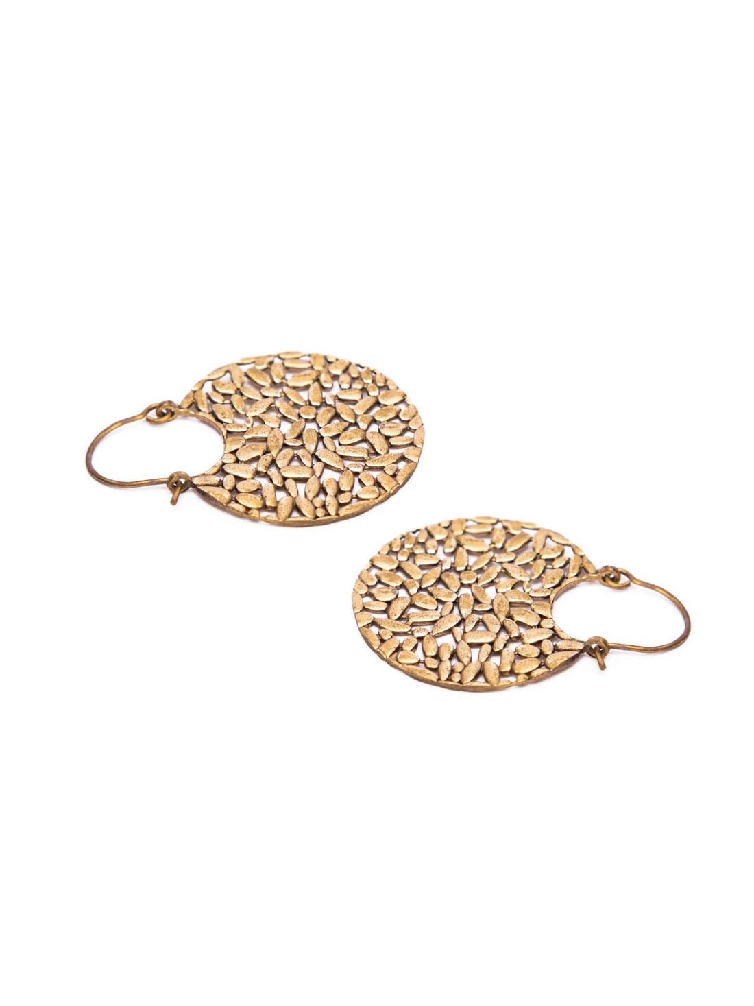 Party Wear Hoops Earrings - Western Gold-Plated Brass Earrings By Studio One Love