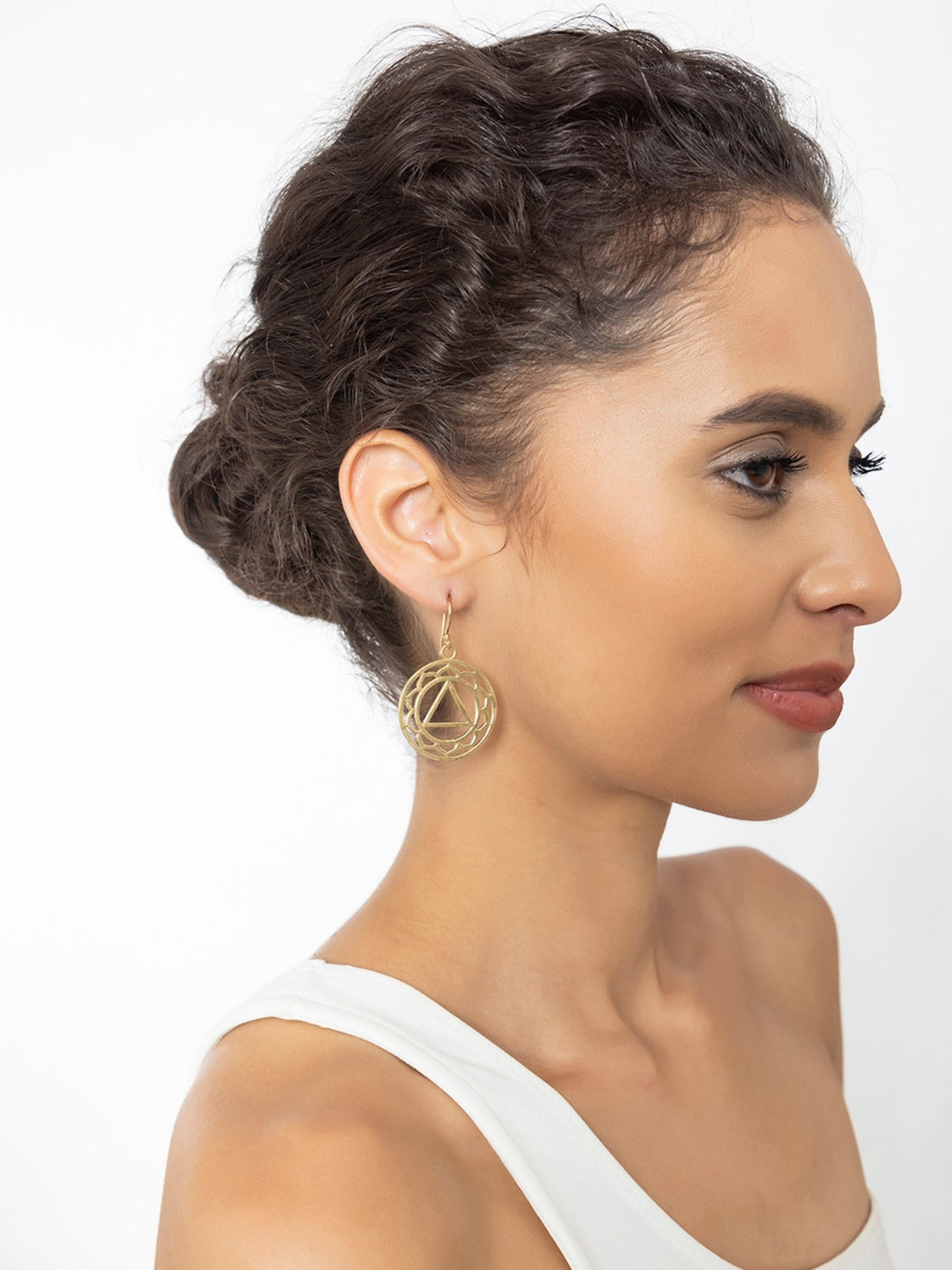 Daily Wear Drops & Danglers Earrings - Western Gold-Plated Brass Earrings By Studio One Love