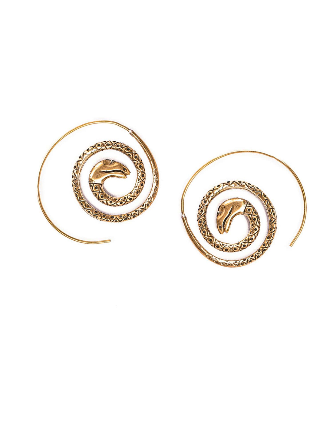 Party Wear Hoops Earrings - Western Gold-Plated Brass Earrings By Studio One Love