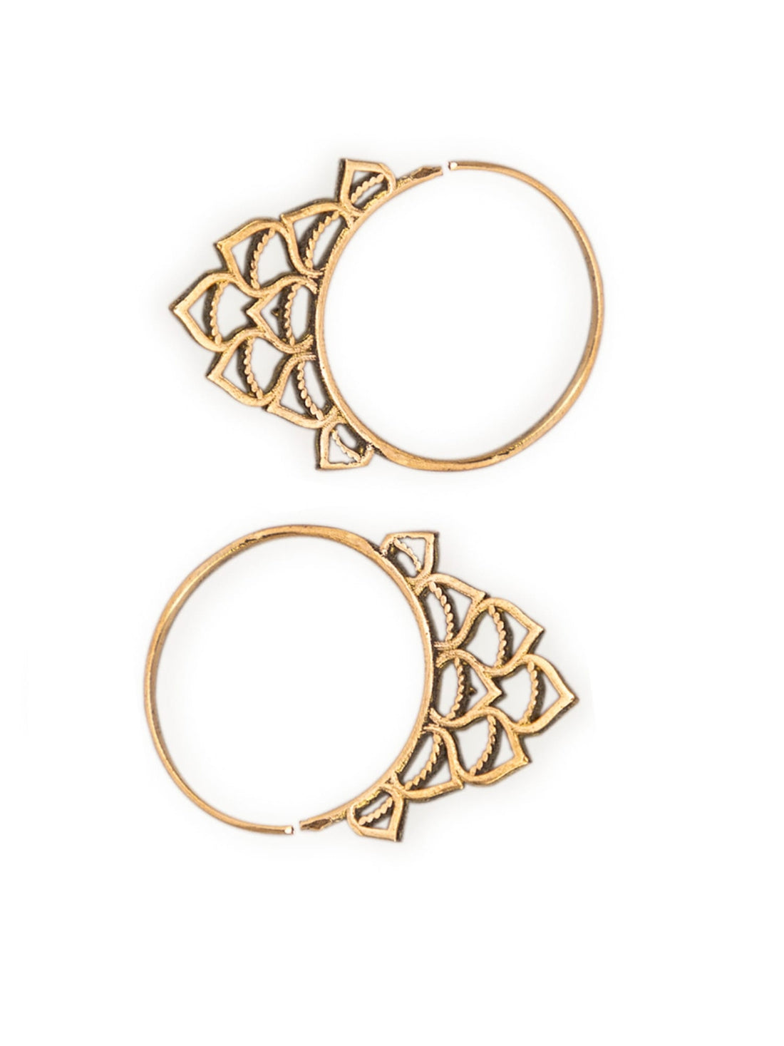 Daily Wear Hoops Earrings - Traditional Gold-Plated Brass Earrings By Studio One Love