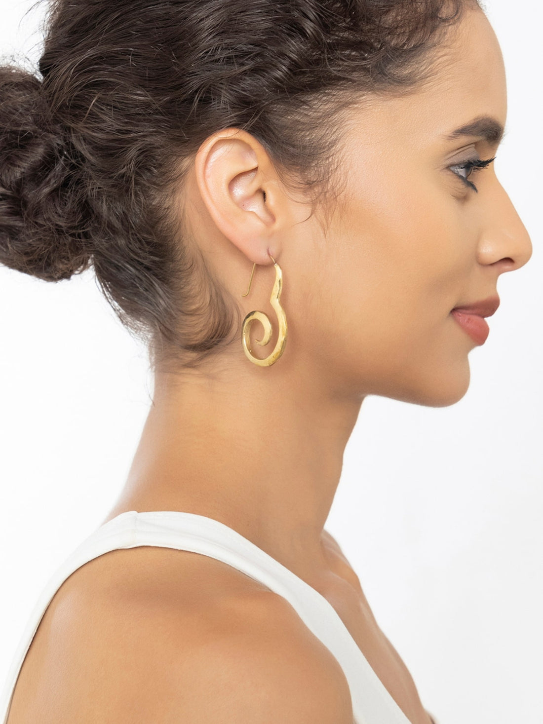 Daily Wear Drops & Danglers Earrings - Western Gold-Plated Brass Earrings By Studio One Love