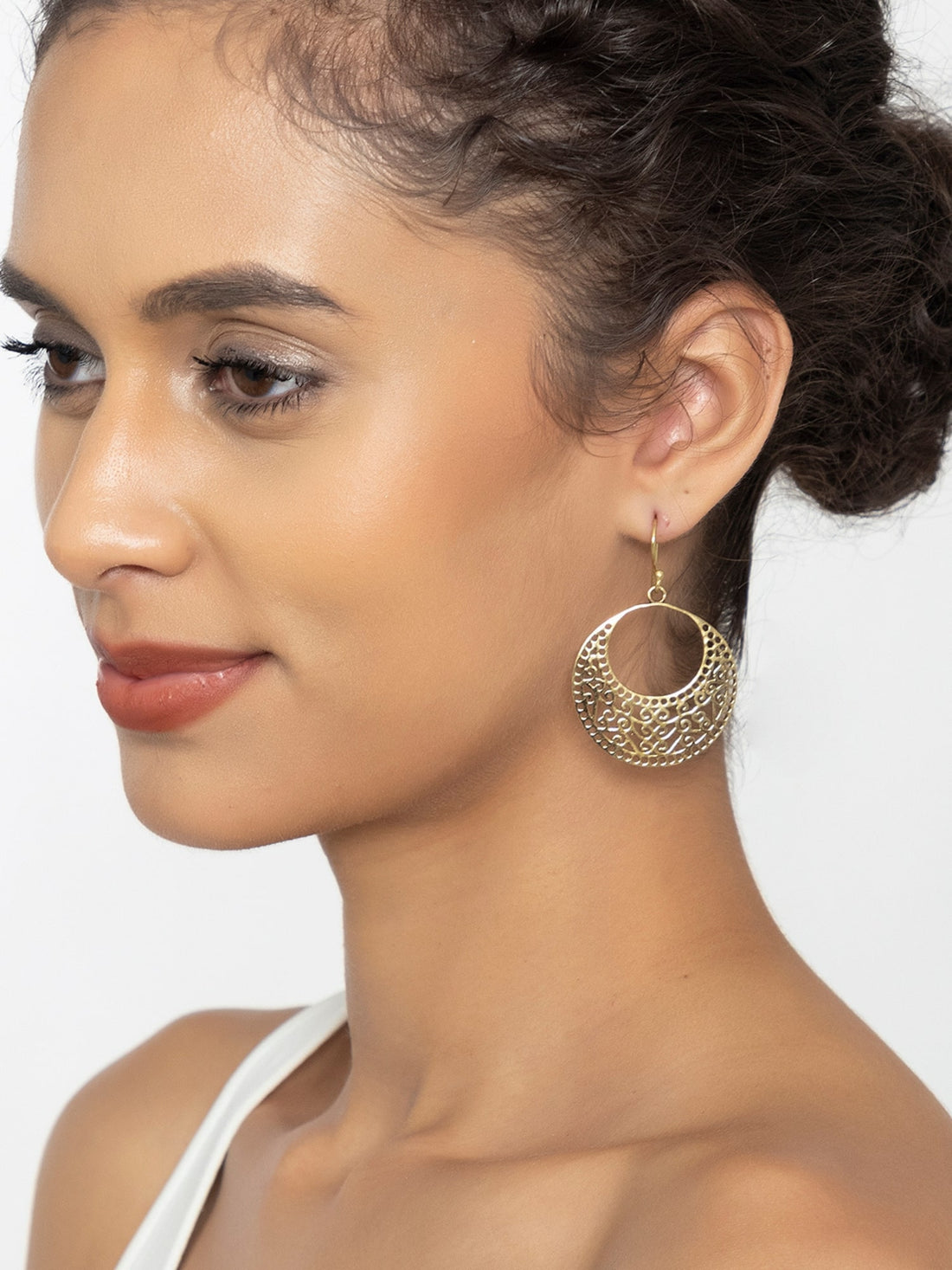 Festive Wear Chandbalis Earrings - Traditional Gold-Plated Brass Earrings By Studio One Love