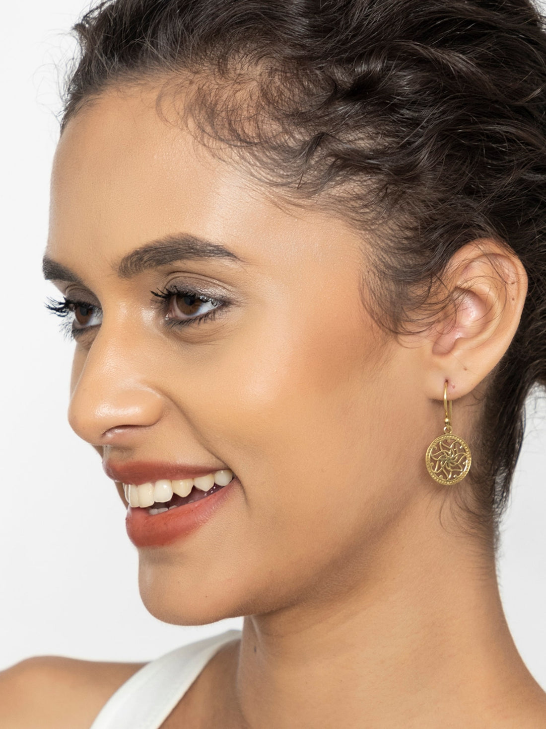 Daily Wear Drops & Danglers Earrings - Traditional Gold-Plated Brass Earrings By Studio One Love