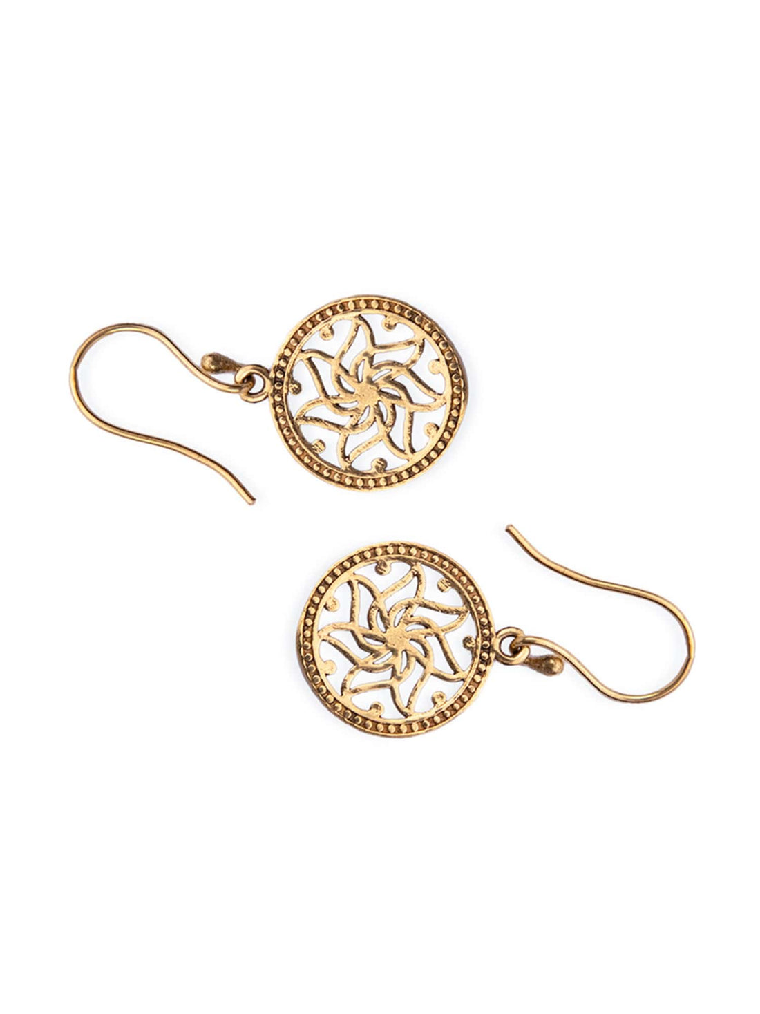 Daily Wear Drops & Danglers Earrings - Traditional Gold-Plated Brass Earrings By Studio One Love