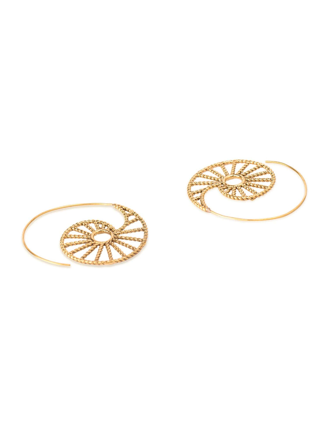 Work Wear Hoops Earrings - Pure Harmony Gold and Silver-Plated Brass Earrings By Studio One Love