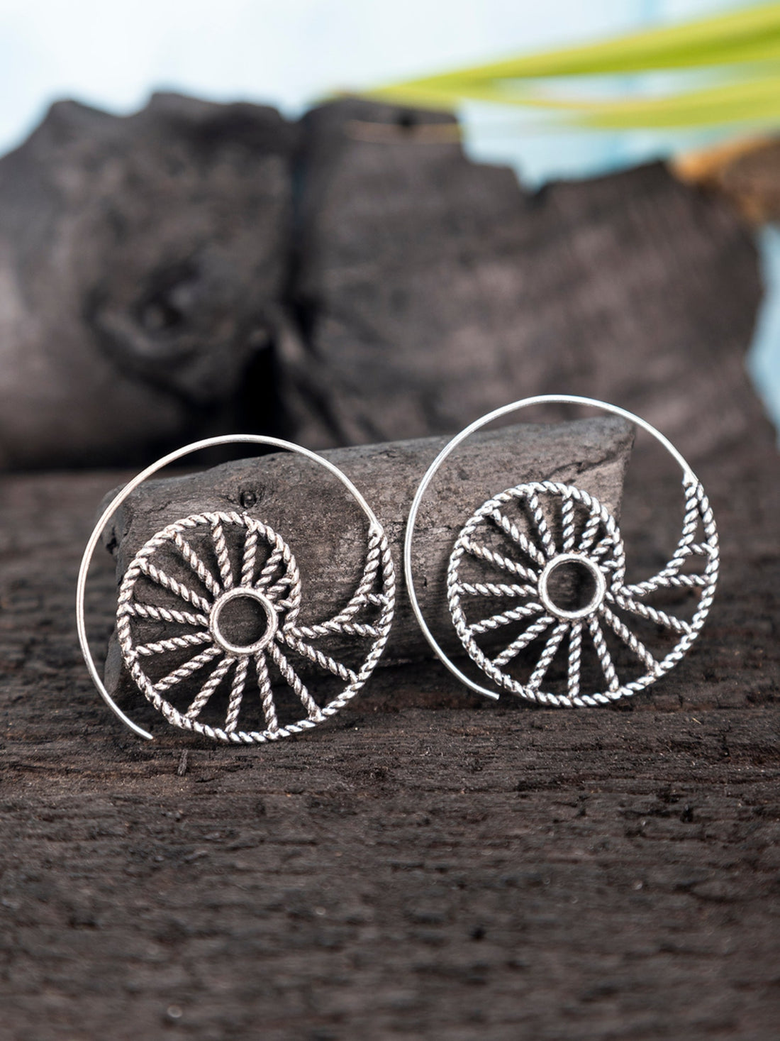 Work Wear Hoops Earrings - Pure Harmony Gold and Silver-Plated Brass Earrings By Studio One Love