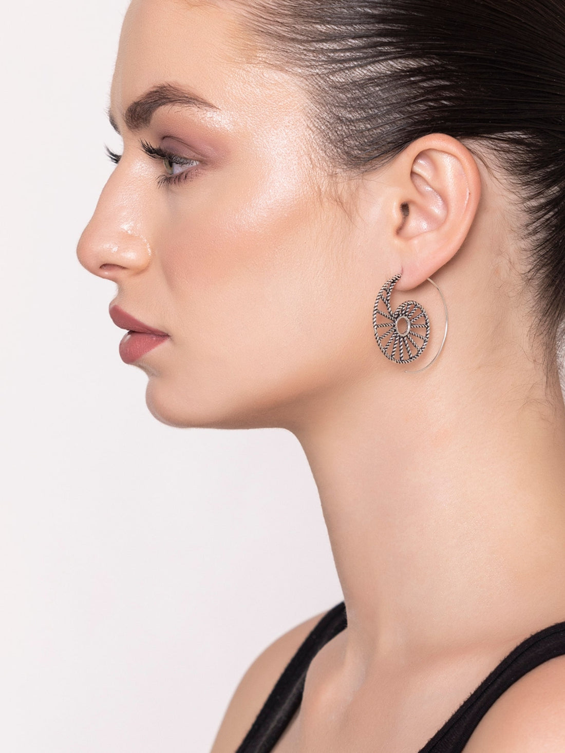 Work Wear Hoops Earrings - Pure Harmony Gold and Silver-Plated Brass Earrings By Studio One Love