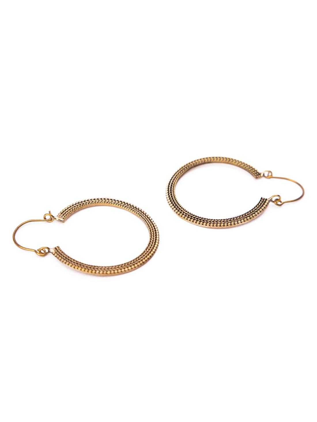 Daily Wear Hoops Earrings - Western Gold-Plated Brass Earrings By Studio One Love