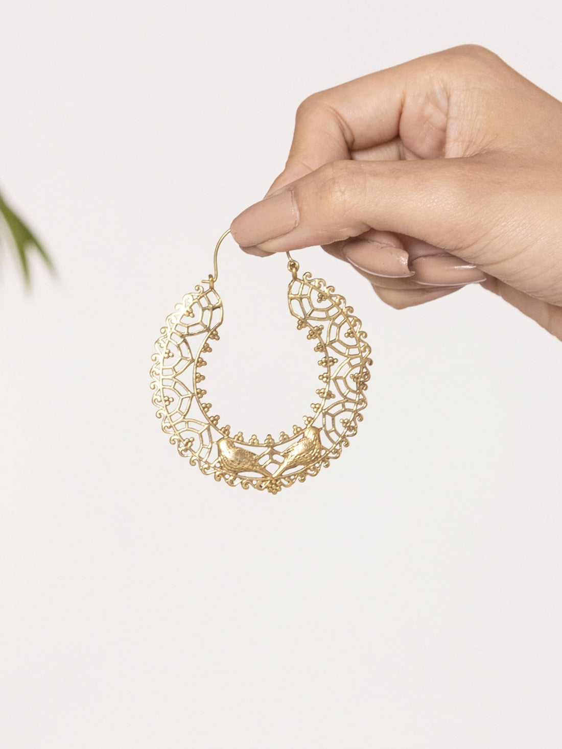 Festive Wear Hoops Earrings - Western Gold-Plated Brass Earrings By Studio One Love
