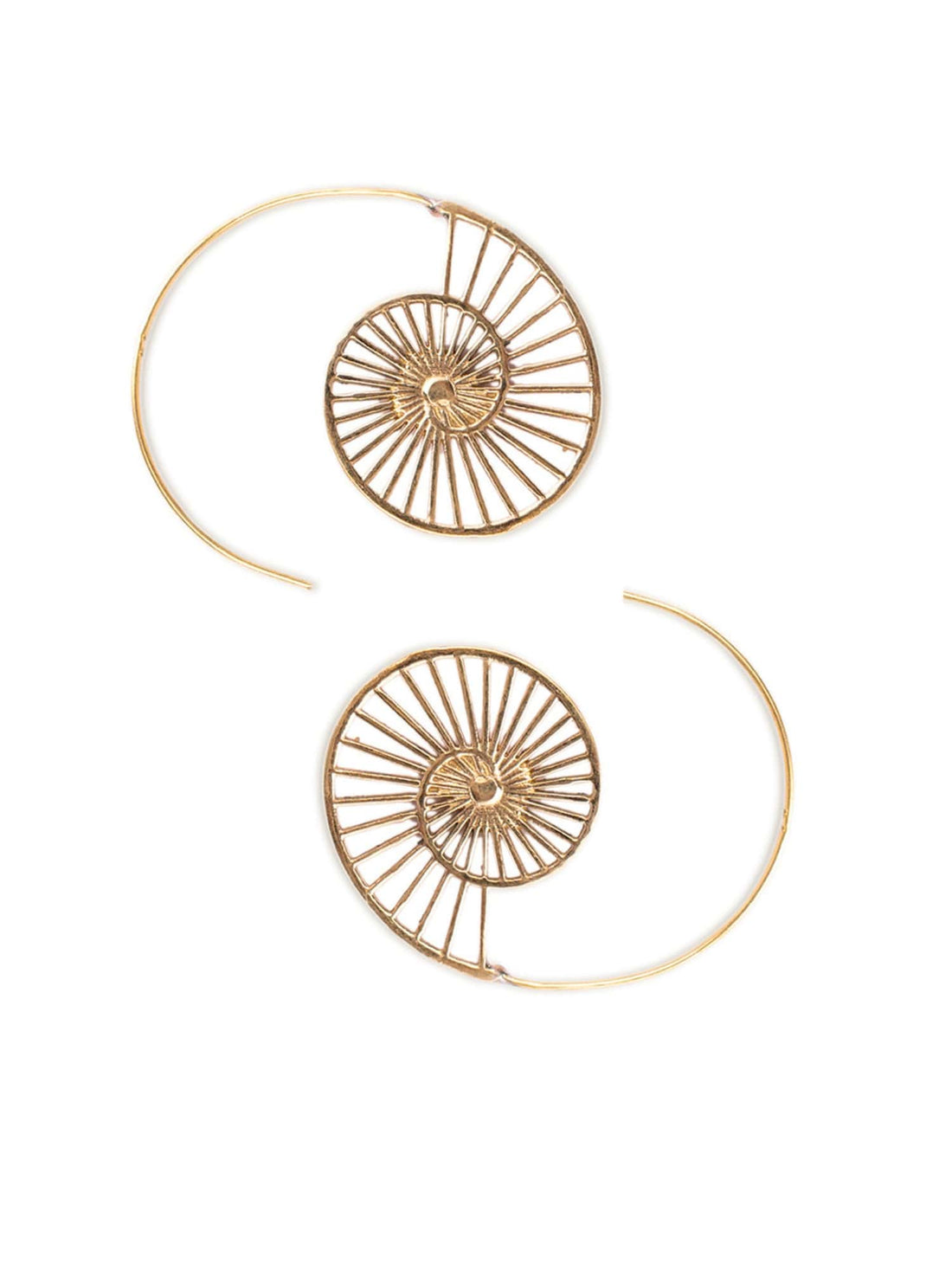 Festive Wear Hoops Earrings - Western Gold-Plated Brass Earrings By Studio One Love