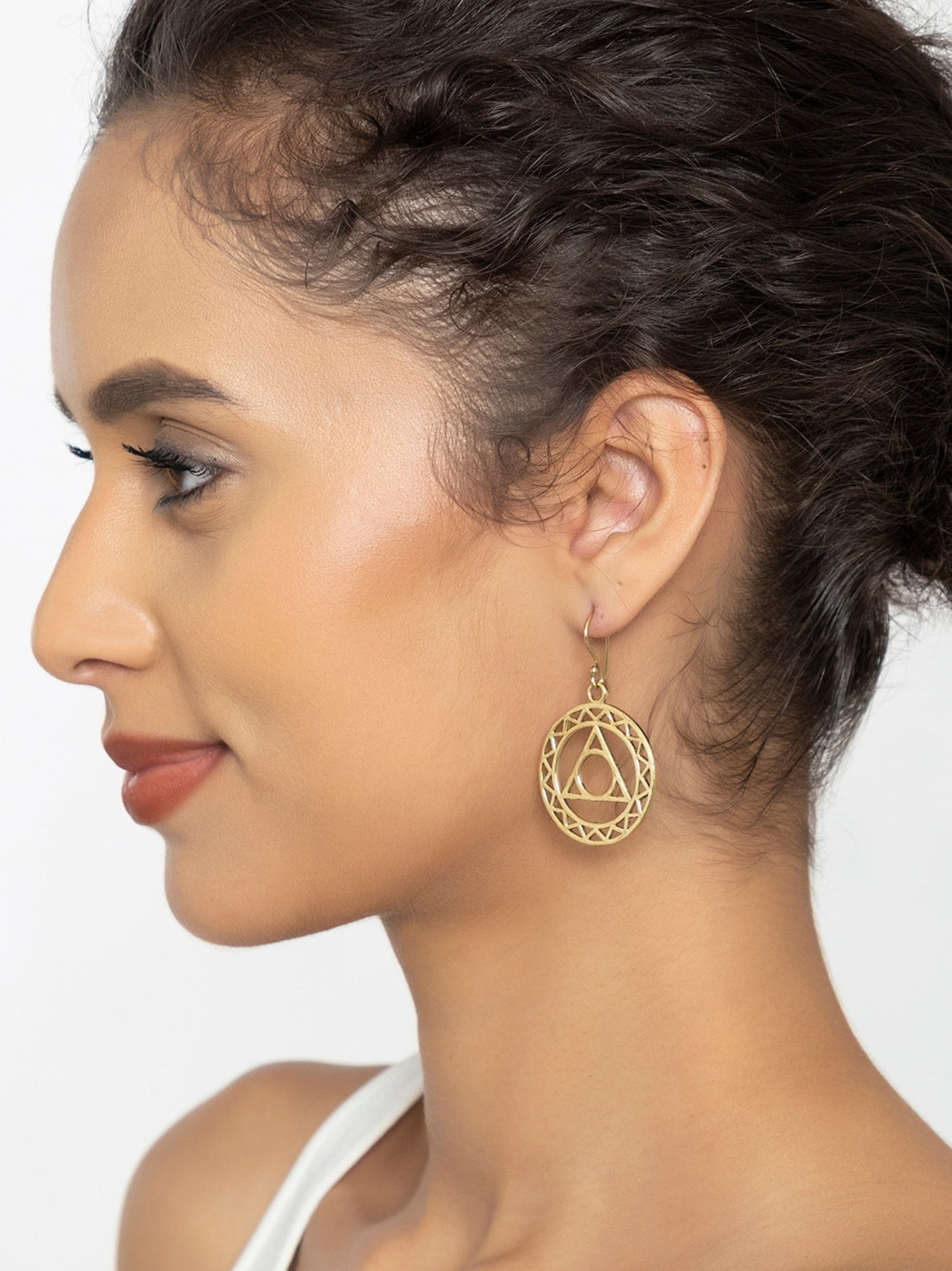 Daily Wear Drops & Danglers Earrings - Western Gold-Plated Brass Earrings By Studio One Love