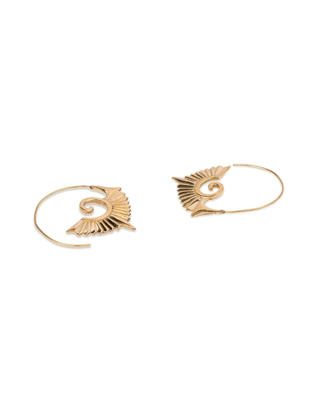 Party Wear Hoops Earrings - Western Gold-Plated Brass Earrings By Studio One Love