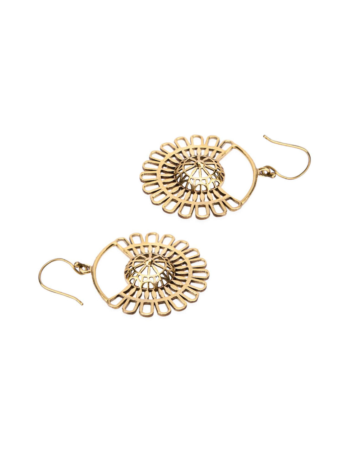 Festive Wear Drops and Danglers Earrings - Western Gold-Plated Brass Earrings By Studio One Love