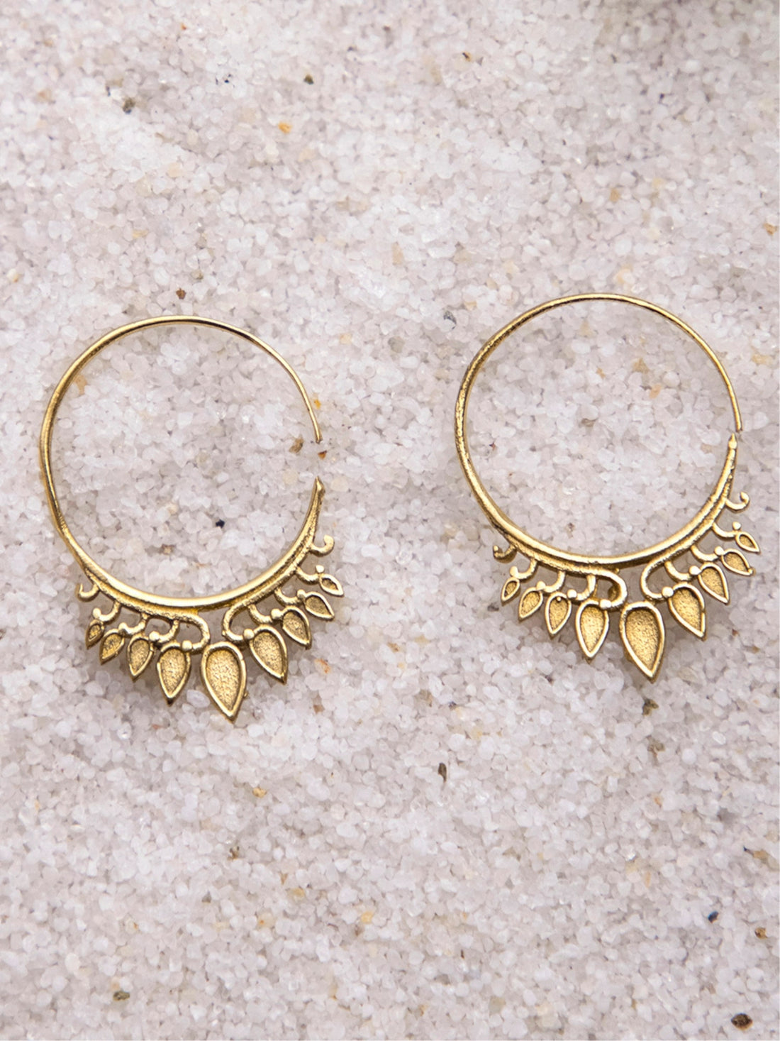 Work Wear Hoops Earrings - Traditional Gold-Plated Brass Earrings By Studio One Love