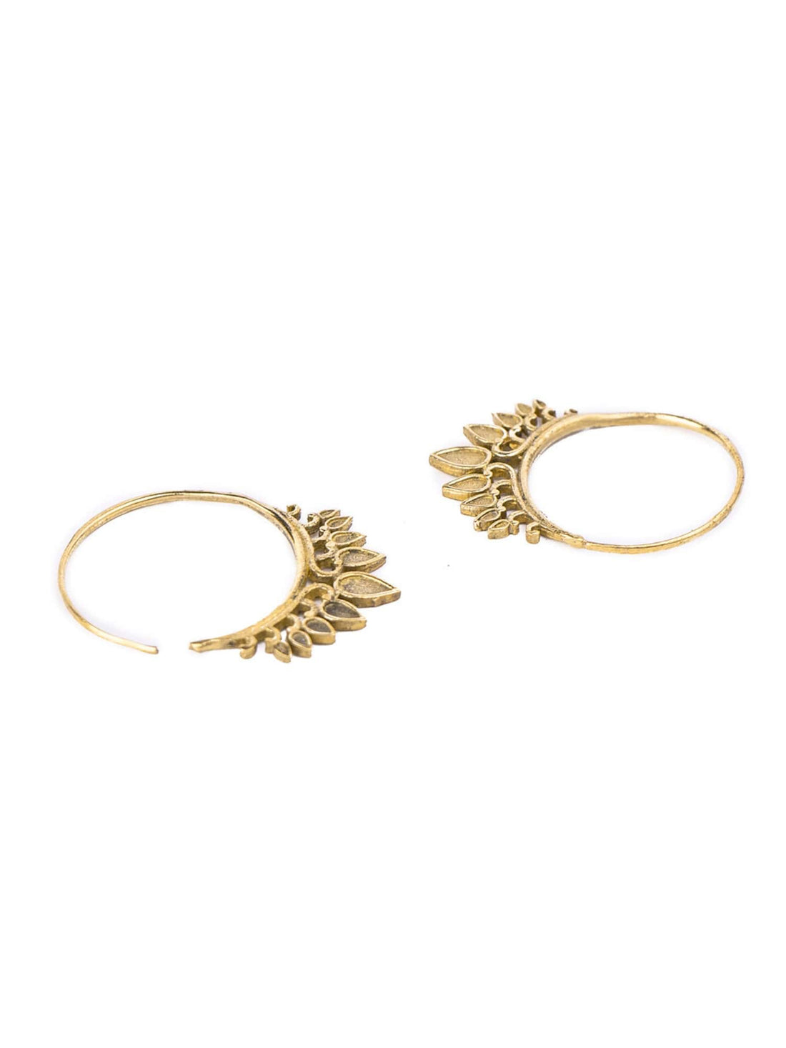 Work Wear Hoops Earrings - Traditional Gold-Plated Brass Earrings By Studio One Love