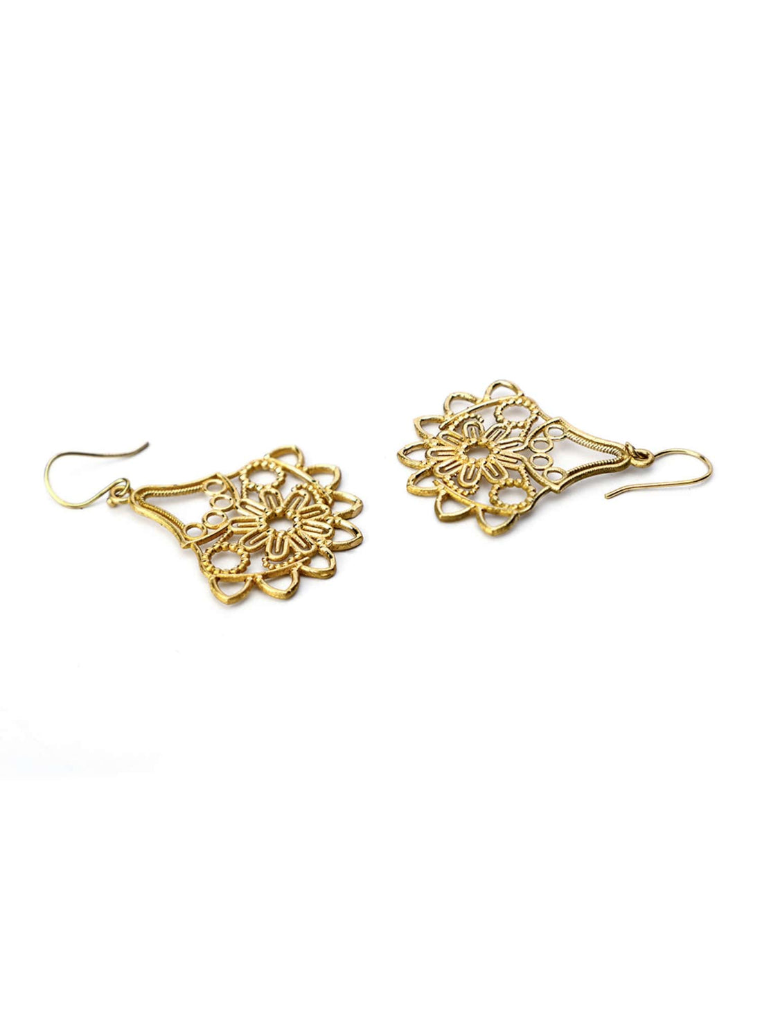 Daily Wear Drops and Danglers Earrings - Western Gold-Plated Brass Earrings By Studio One Love