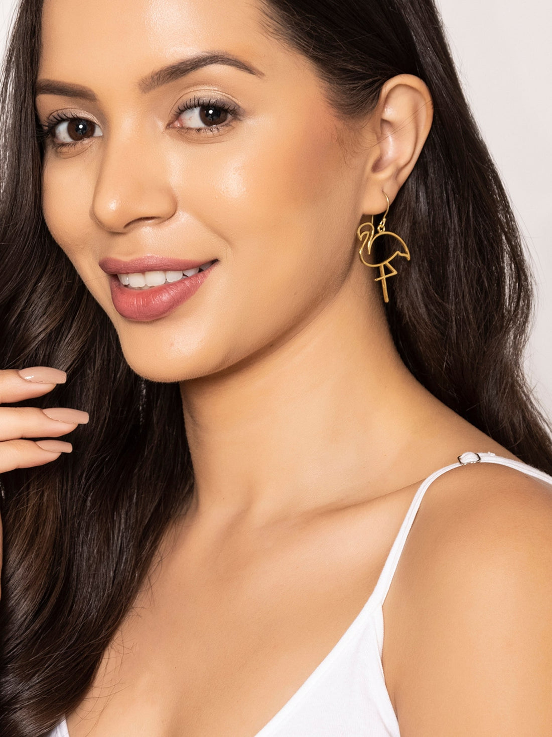 Party Wear Drops and Danglers Earrings - Western Gold-Plated Brass Earrings By Studio One Love