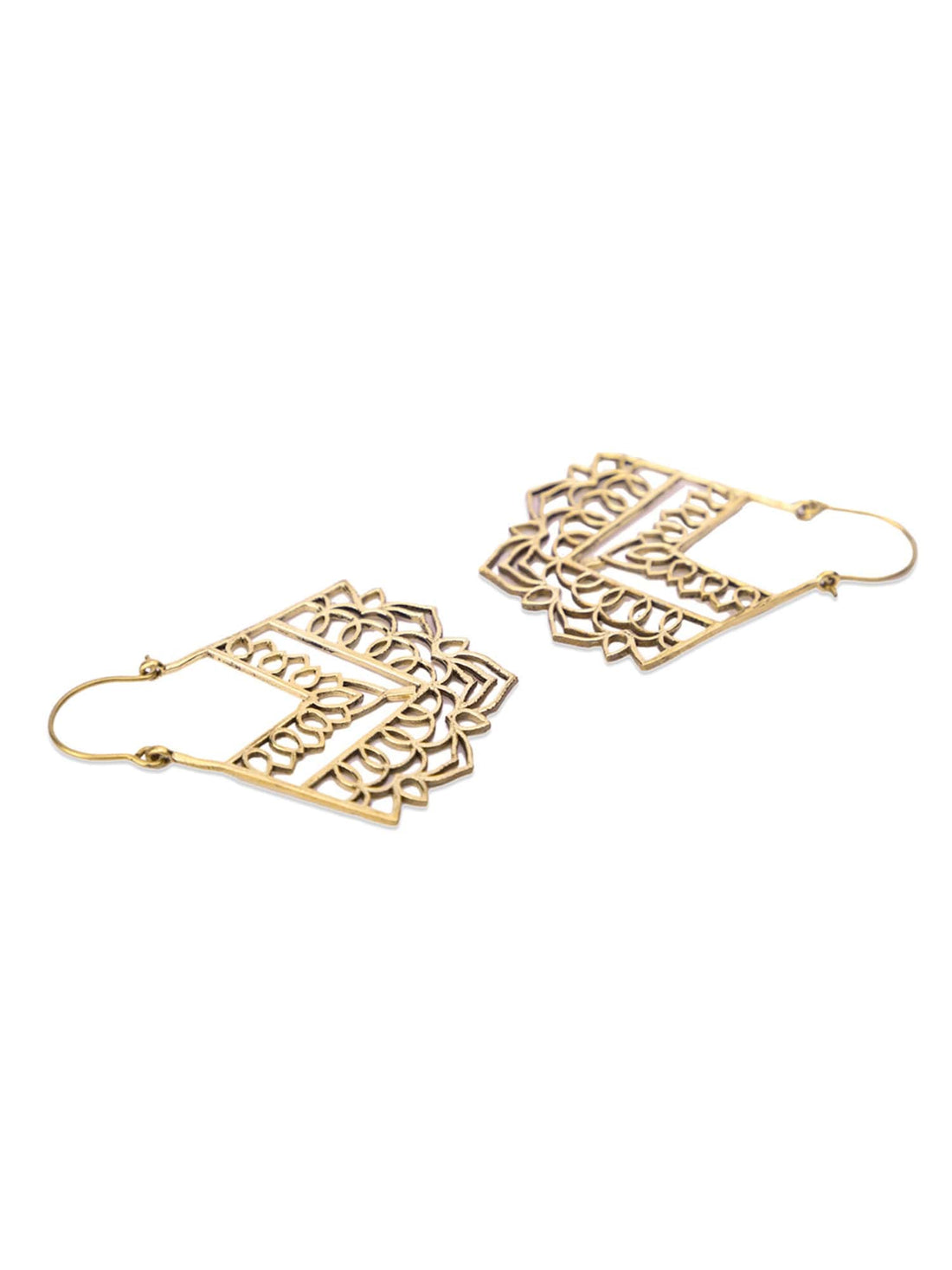 Daily Wear Hoops Earrings - Traditional Gold-Plated Brass Earrings By Studio One Love