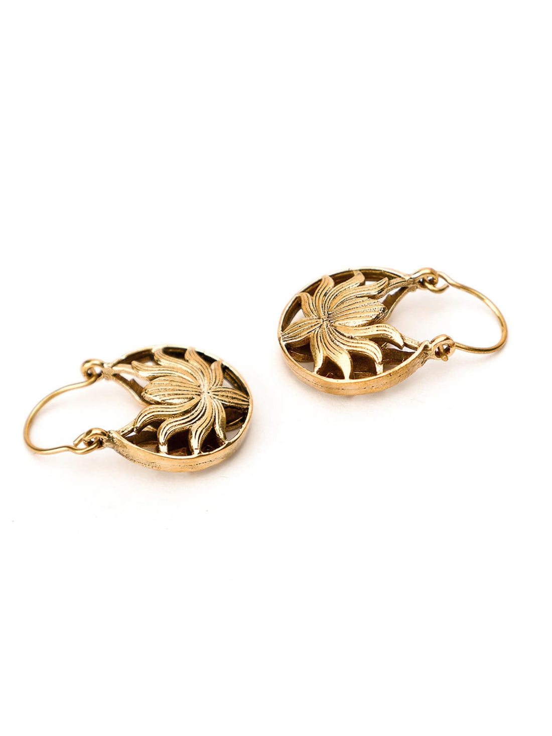 Daily Wear Hoops Earrings - Traditional Gold-Plated Brass Earrings By Studio One Love