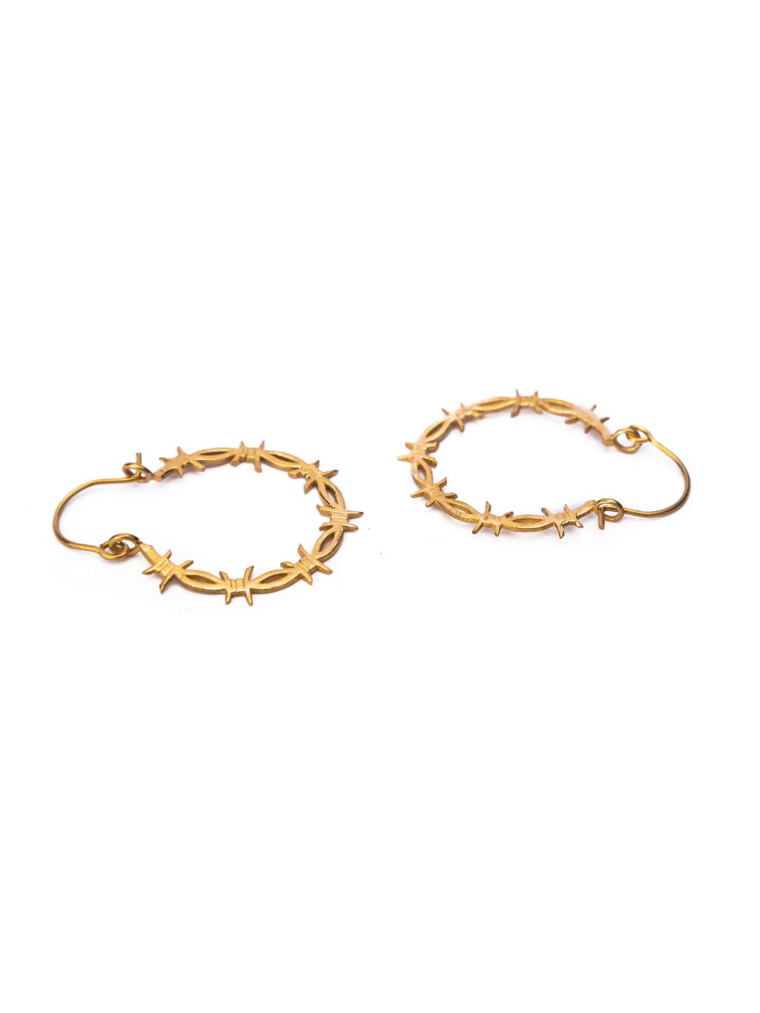 Daily Wear Hoops Earrings - Western Gold-Plated Brass Earrings By Studio One Love