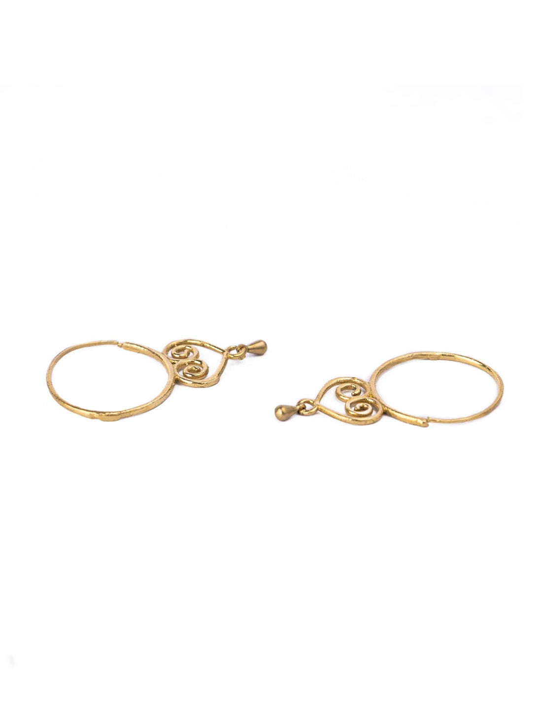 Daily Wear Hoops Earrings - Traditional Gold-Plated Brass Earrings By Studio One Love