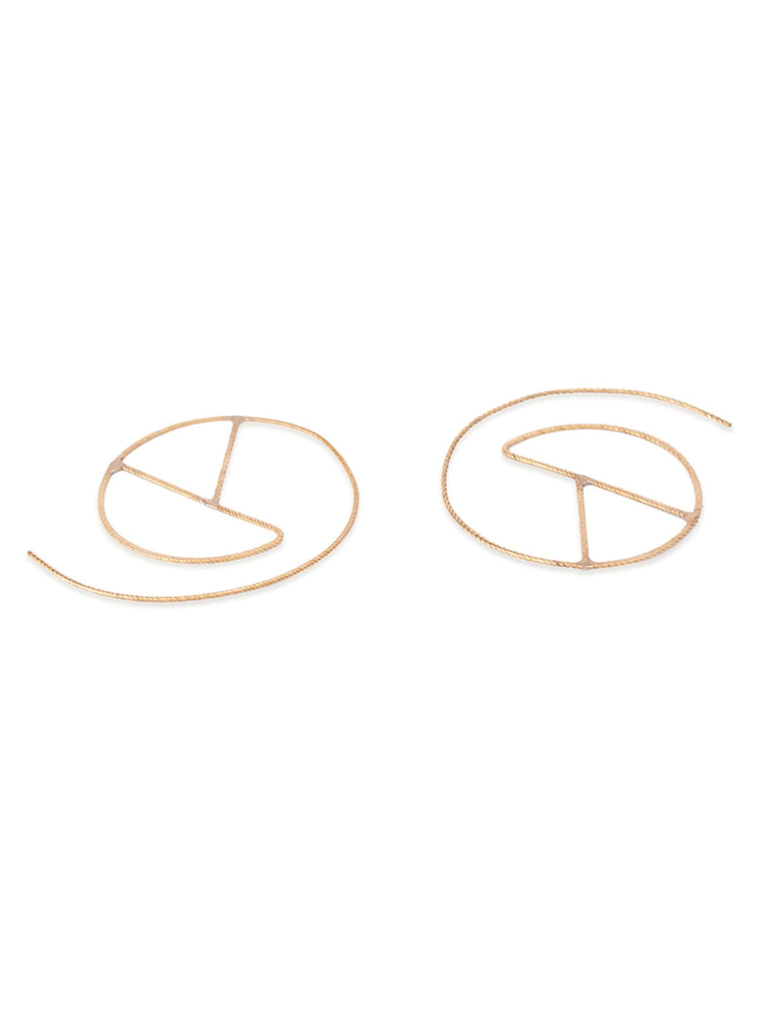 Daily Wear Hoops Earrings - Western Gold-Plated Brass Earrings By Studio One Love