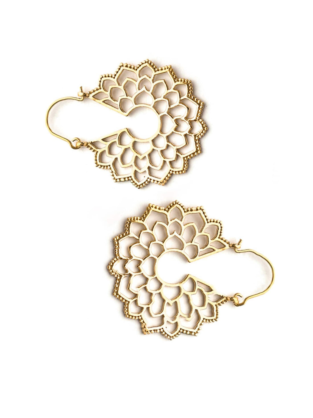 Daily Wear Hoops Earrings - Traditional Treasures Gold and Silver-Plated Brass Earrings By Studio One Love