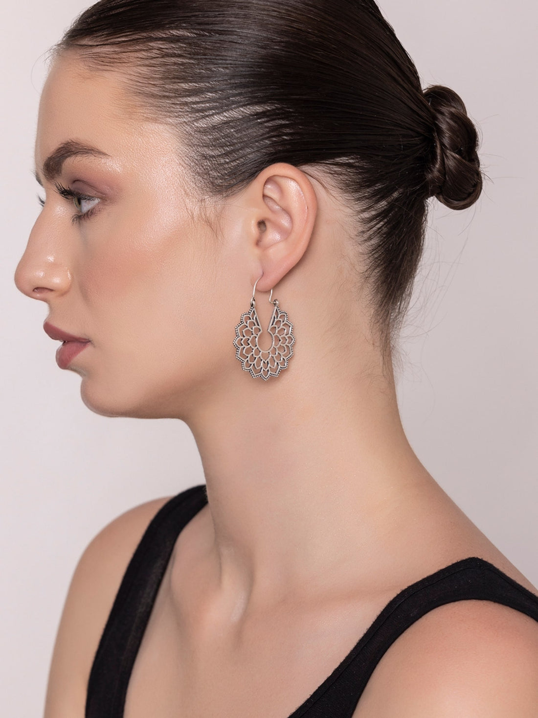 Daily Wear Hoops Earrings - Traditional Treasures Gold and Silver-Plated Brass Earrings By Studio One Love