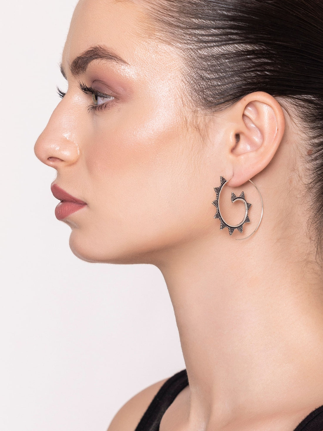 Daily Wear Hoops Earrings - Modern Minimalism Silver-Plated Brass Earrings By Studio One Love