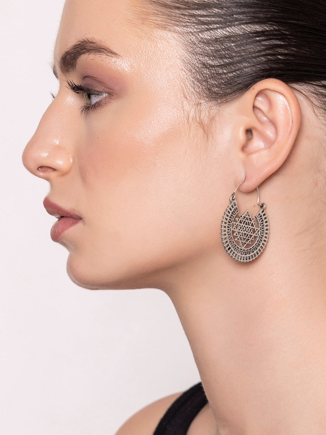 Work Wear Hoops Earrings - Bohemian Professional Silver-Plated Brass Earrings By Studio One Love