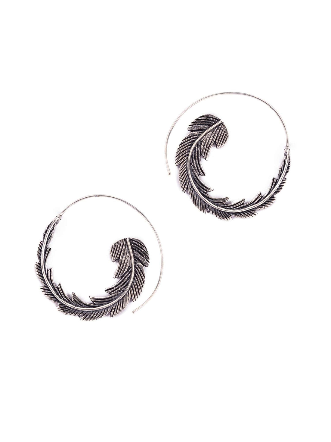 Daily Wear Hoops Earrings - Cosmopolitan Charms Silver-Plated Brass Earrings By Studio One Love