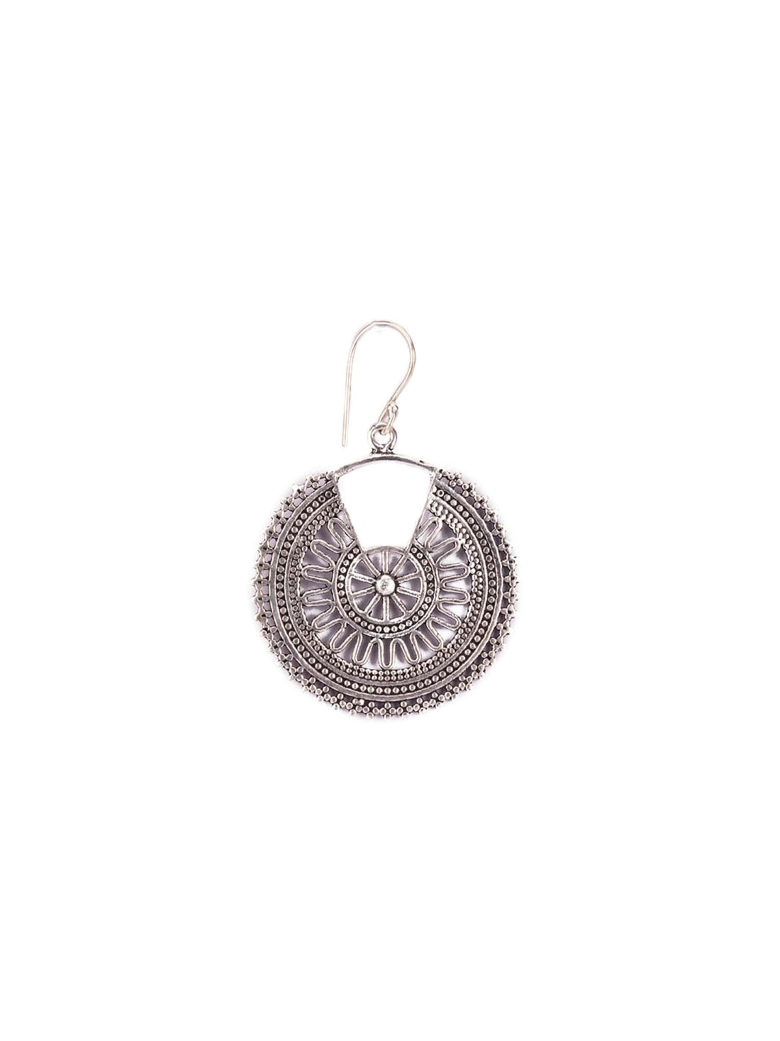 Party Wear Drops & Danglers Earrings - Ethnic Extravaganza Silver-Plated Brass Earrings By Studio One Love