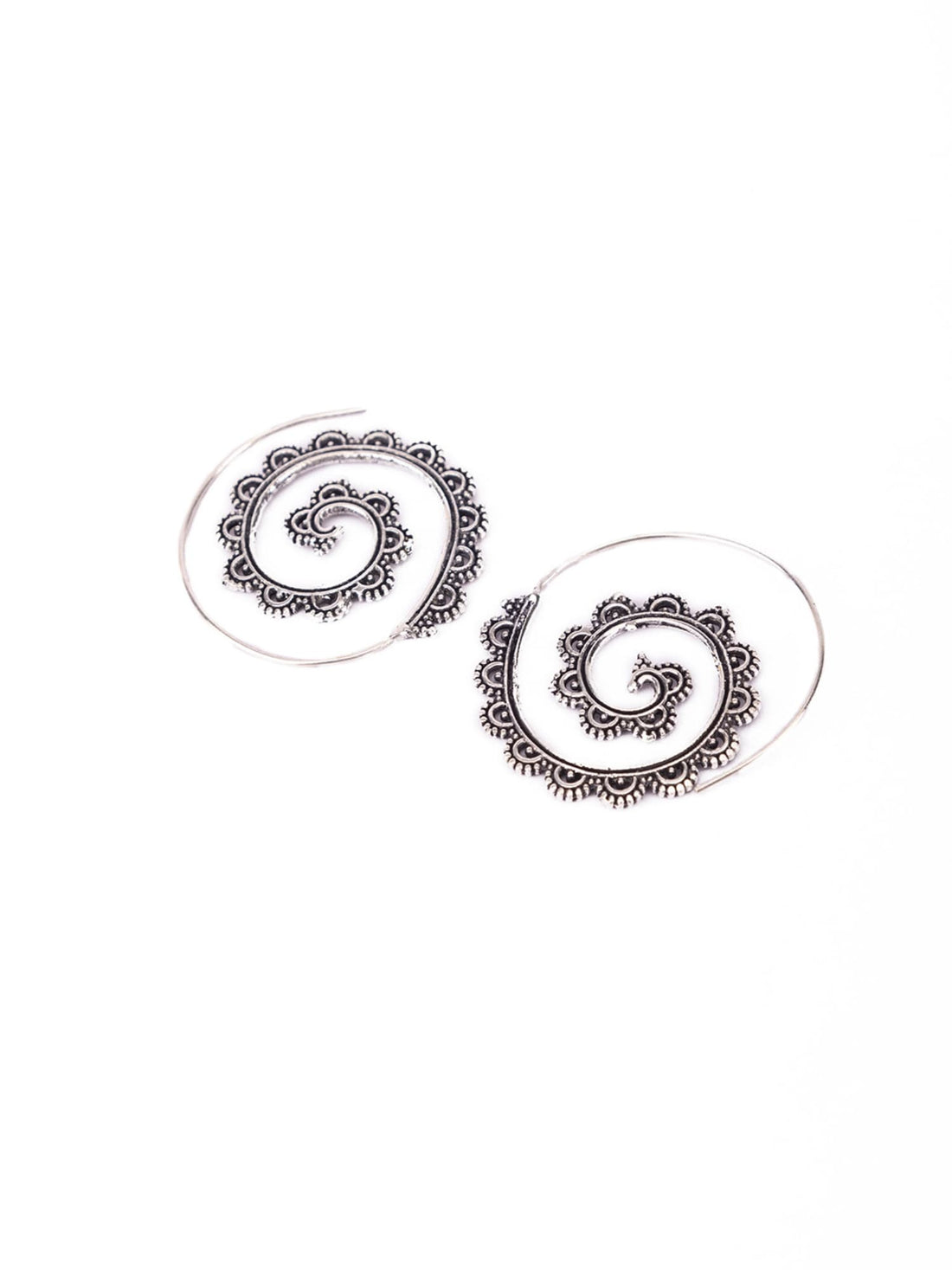 Daily Wear Hoops Earrings - Nomadic Necessities Silver-Plated Brass Earrings By Studio One Love