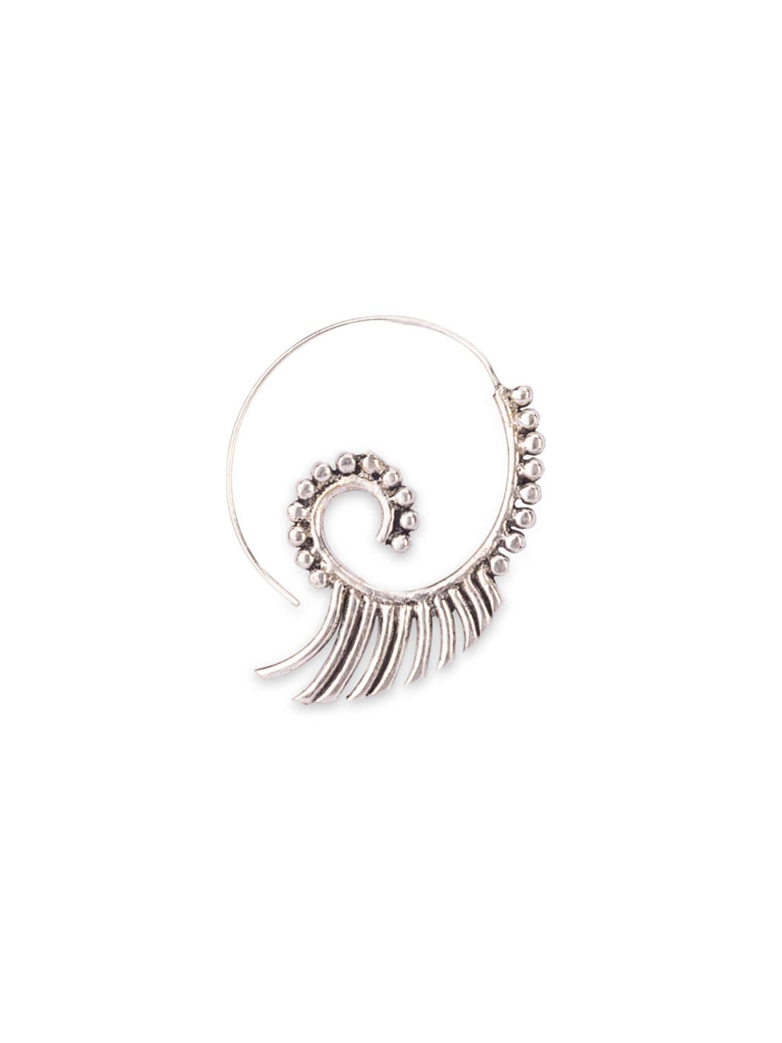 Party Wear Hoops Earrings - Urban Elegance Silver-Plated Brass Earrings By Studio One Love