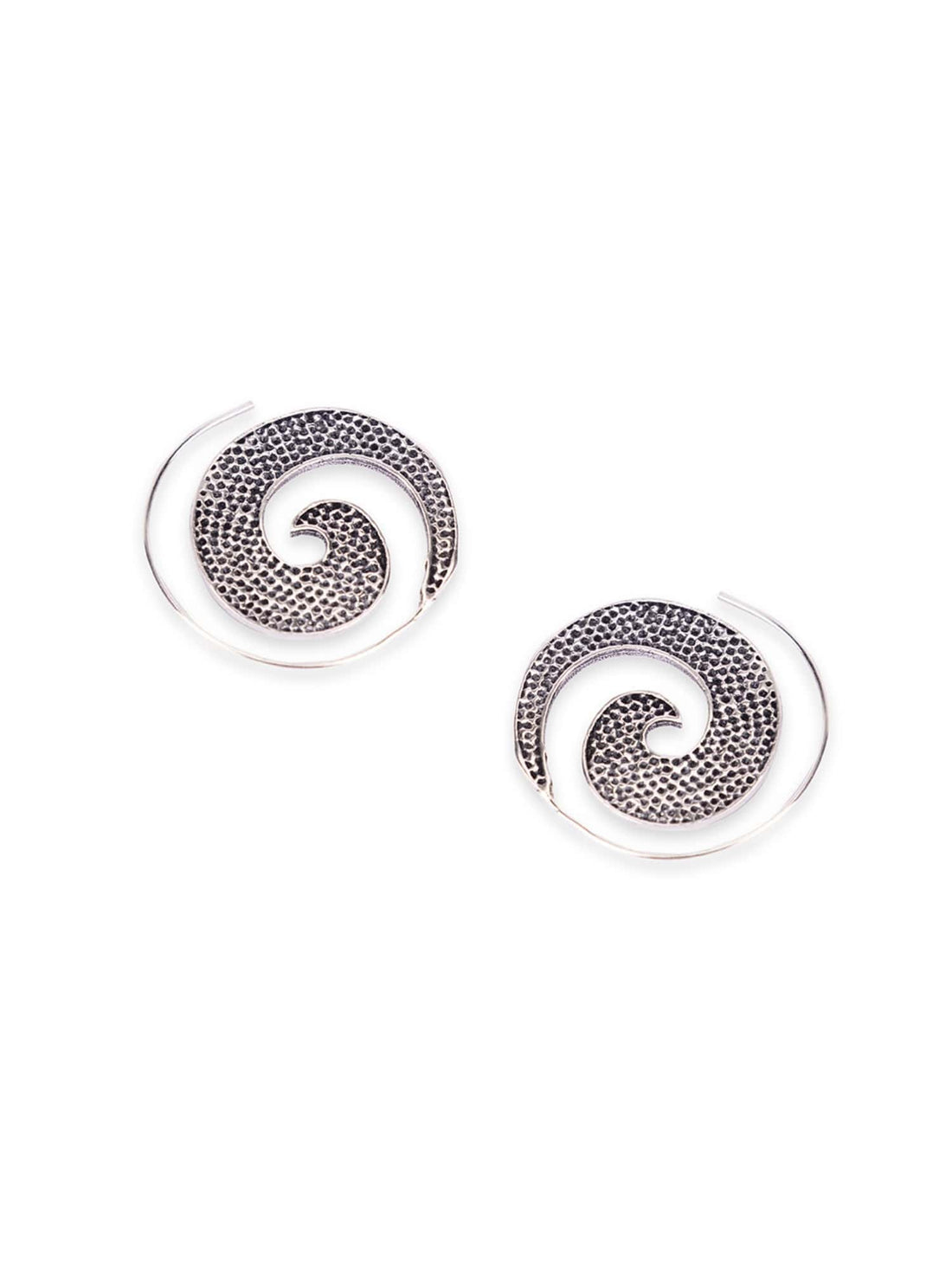 Daily Wear Hoops Earrings - Western Silver-Plated Brass Earrings By Studio One Love