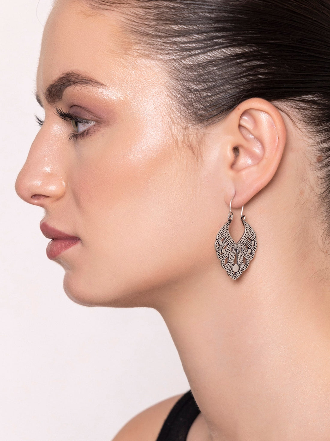 Festive Wear Hoops Earrings - Traditional Silver-Plated Brass Earrings By Studio One Love