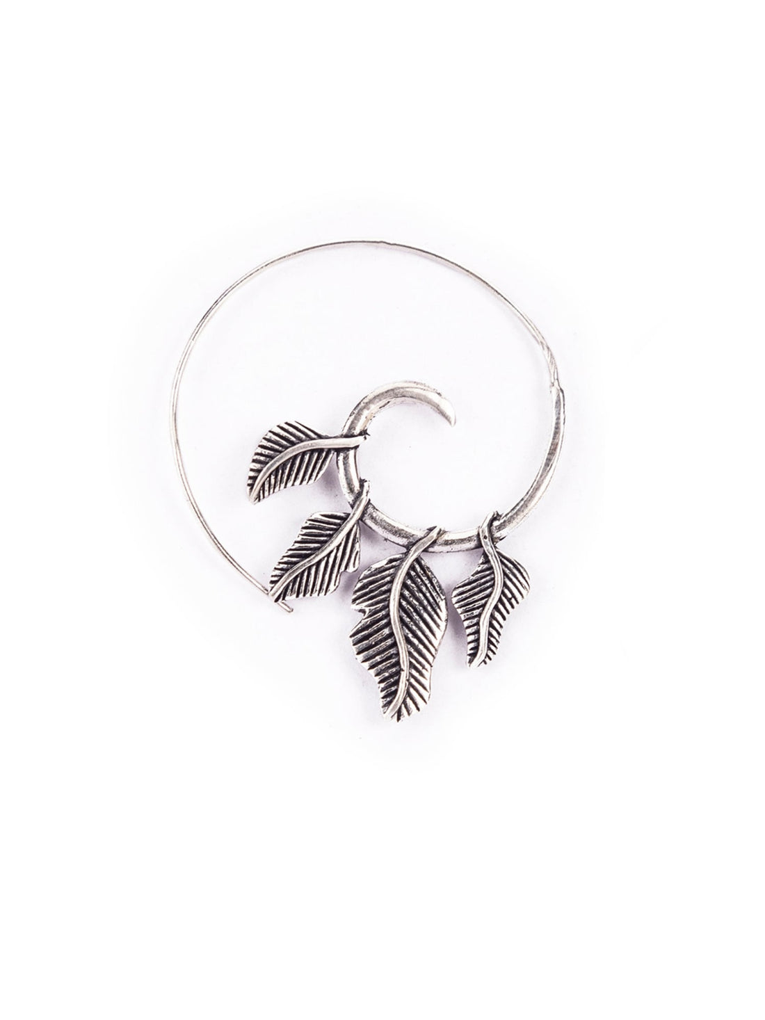 Party Wear Hoops Earrings - Western Silver-Plated Brass Earrings By Studio One Love