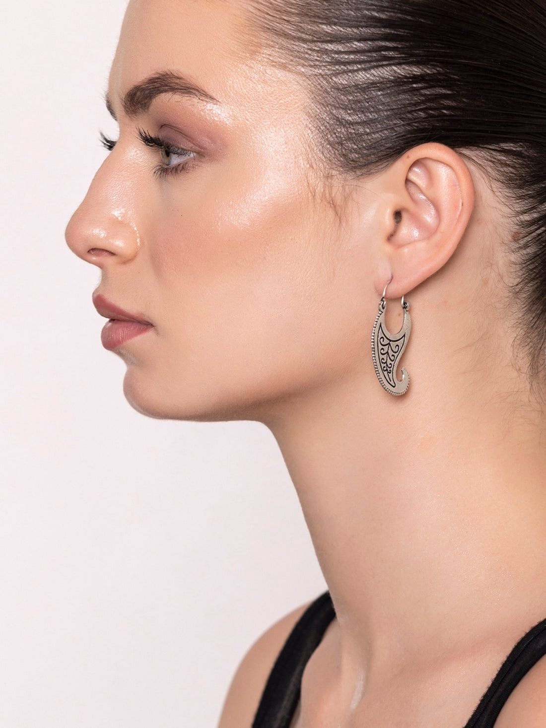 Party Wear Hoops Earrings - Traditional Silver-Plated Brass Earrings By Studio One Love