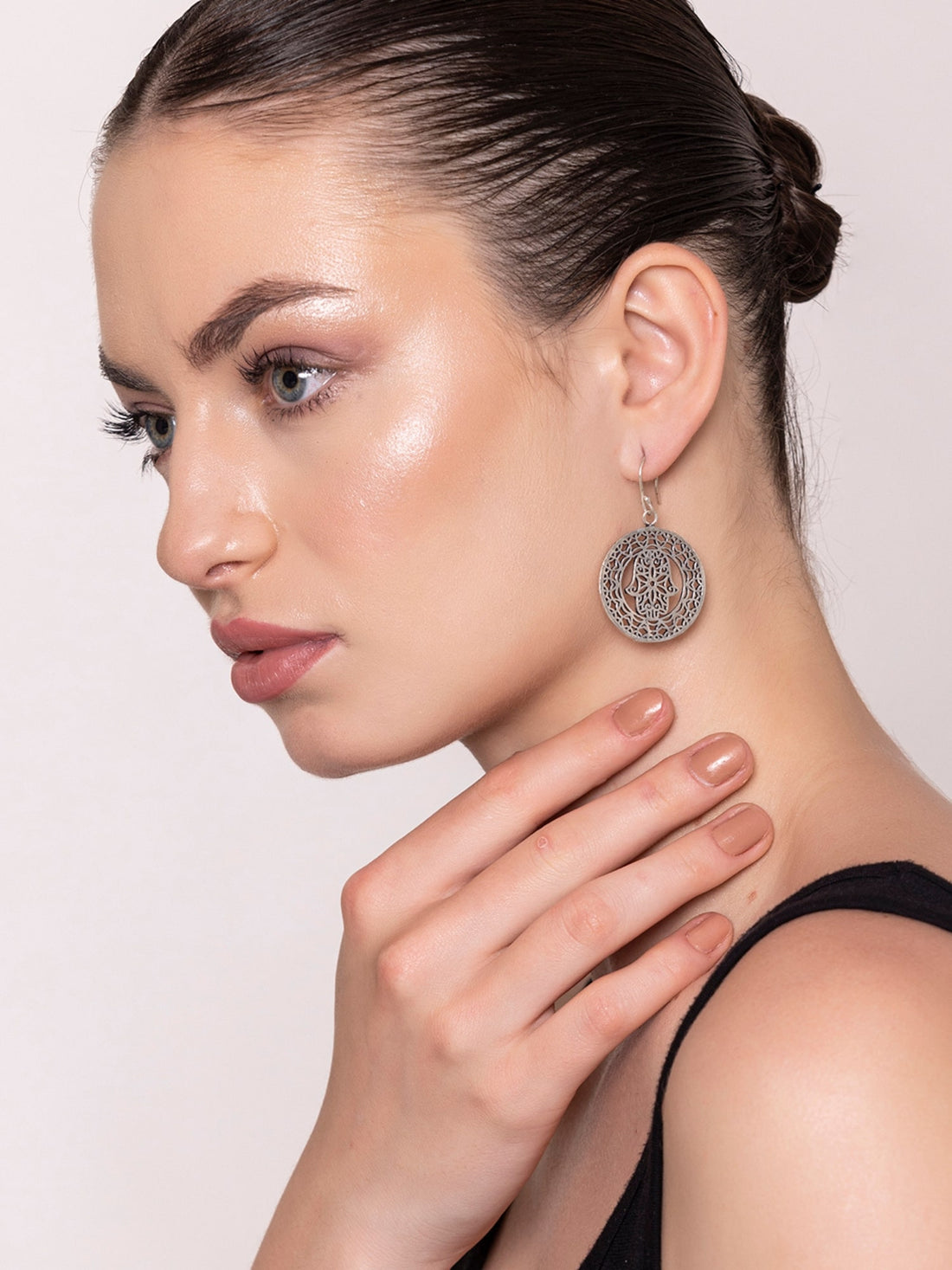 Daily Wear Drops and Danglers Earrings - Western Silver-Plated Brass Earrings By Studio One Love