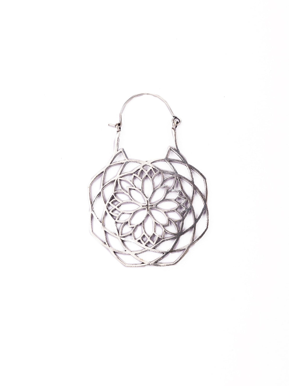 Festive Wear Hoops Earrings - Western Silver-Plated Brass Earrings By Studio One Love