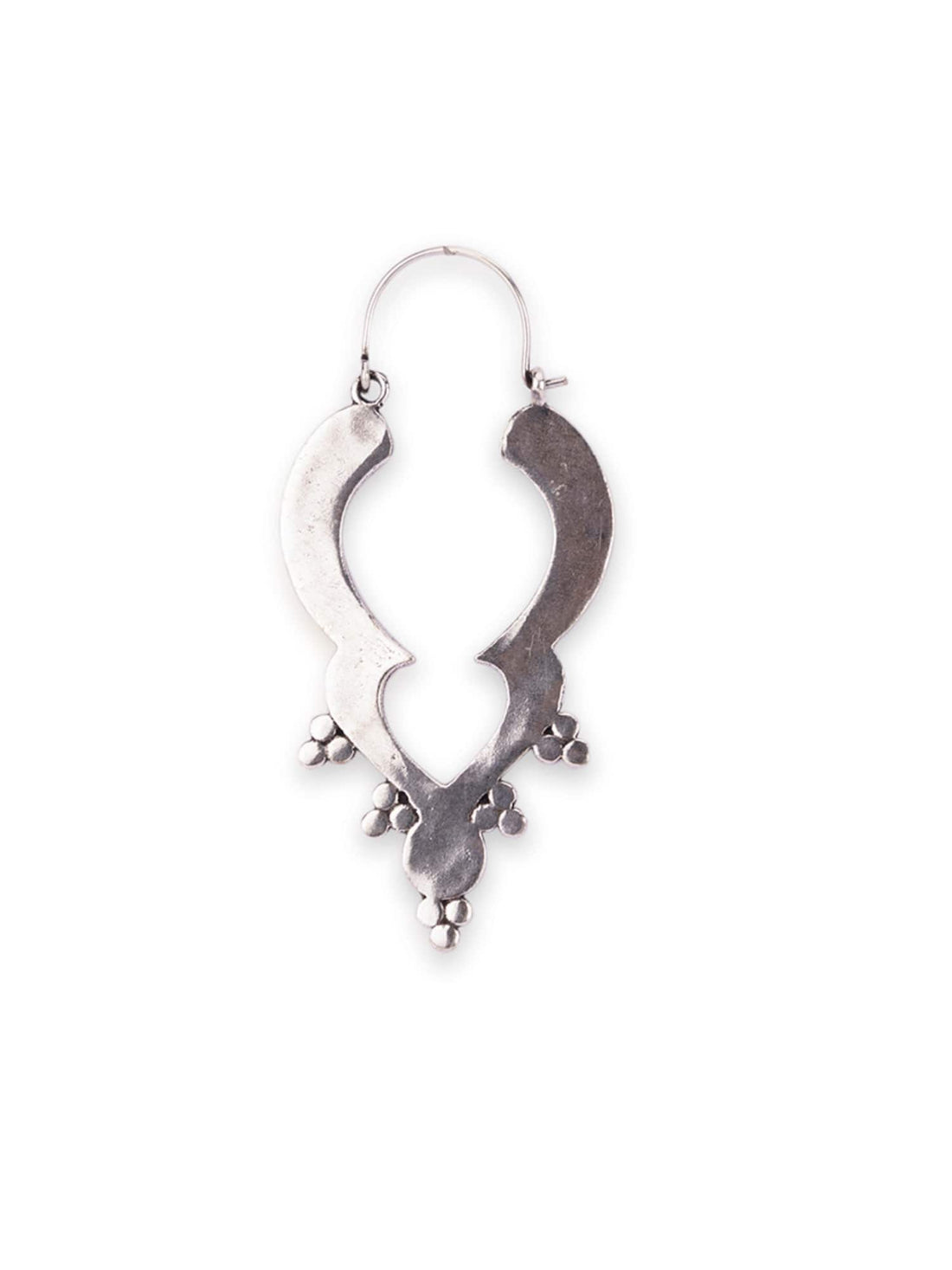 Festive Wear Hoops Earrings - Western Silver-Plated Brass Earrings By Studio One Love