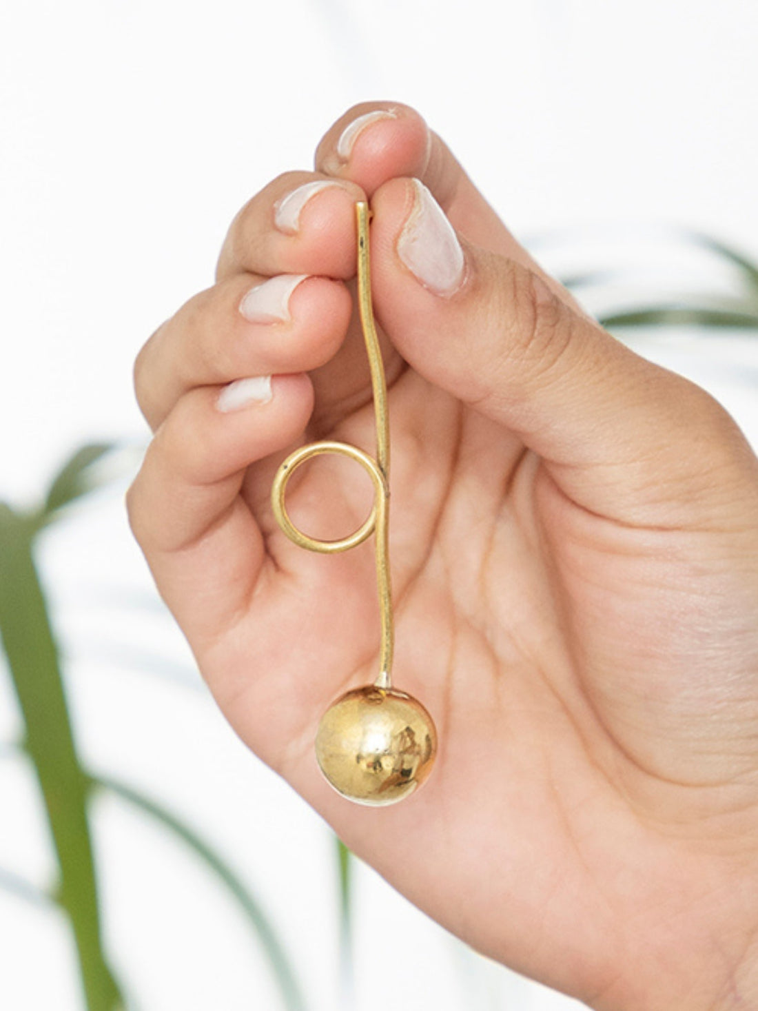 Party Wear Drops and Danglers Earrings - Minimal Gold-Plated Brass Earrings By Studio One Love