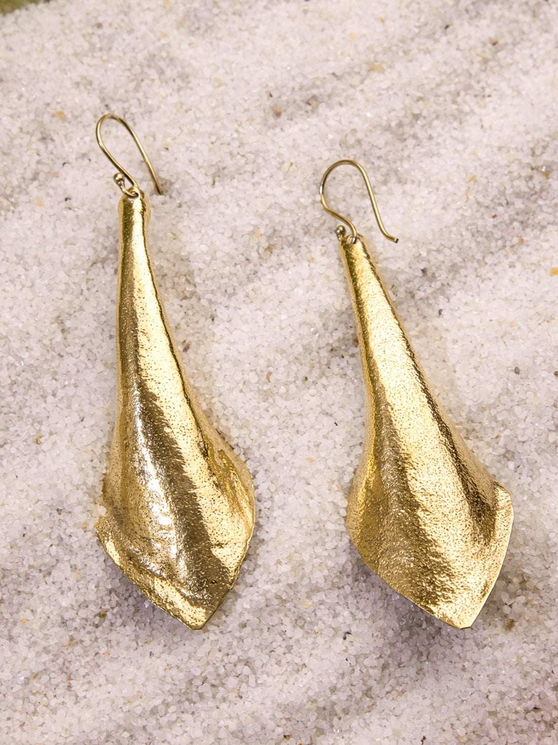 Daily Wear Drops and Danglers Earrings - Minimal Gold-Plated Brass Earrings By Studio One Love