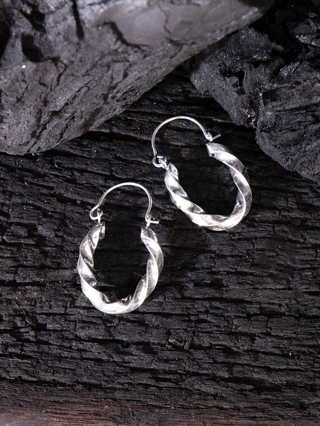 Daily Wear Hoops Earrings - Minimal Silver-Plated Brass Earrings By Studio One Love