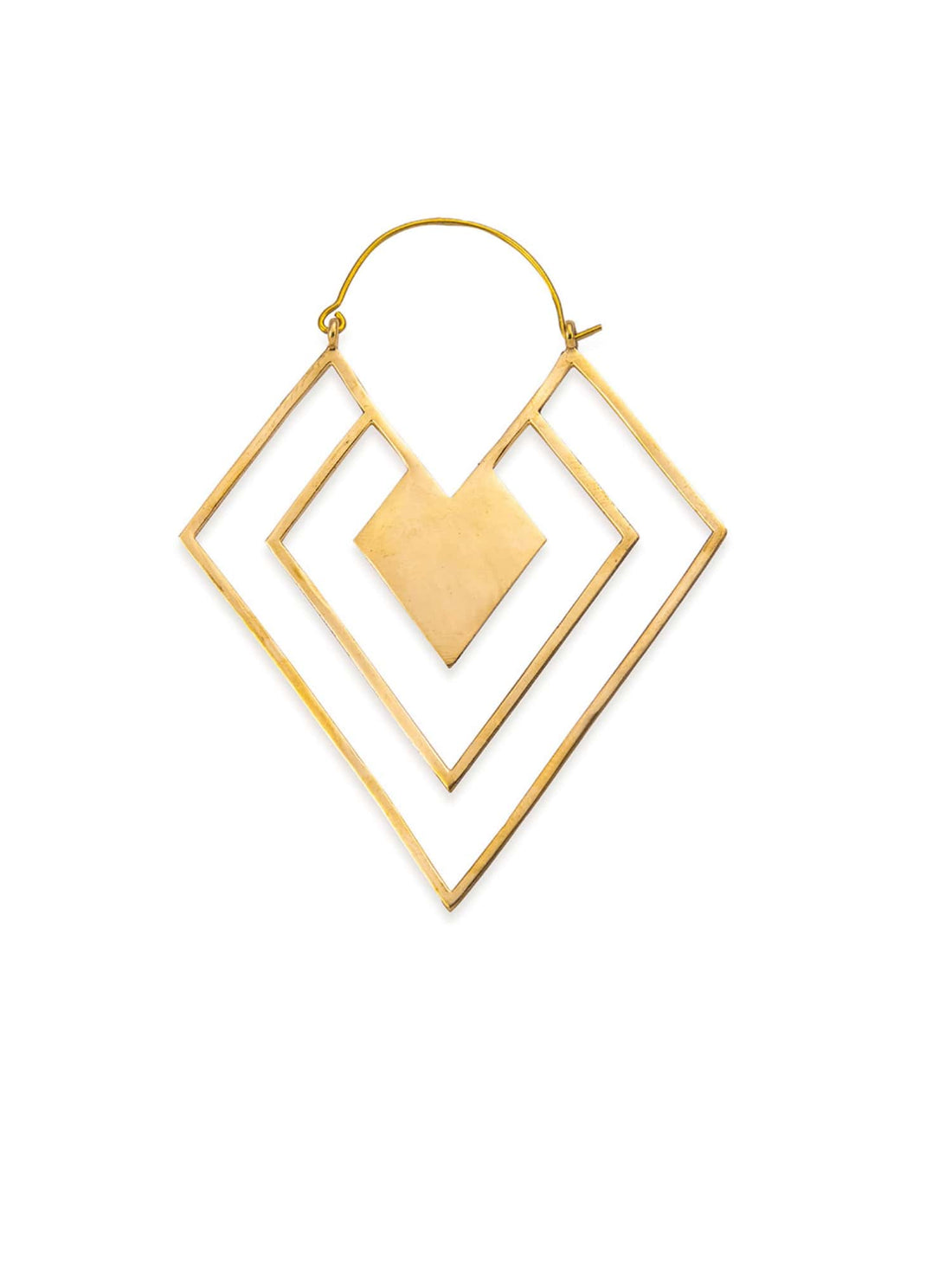 Party Wear Hoops Earrings - Statement Gold-Plated Brass Earrings By Studio One Love