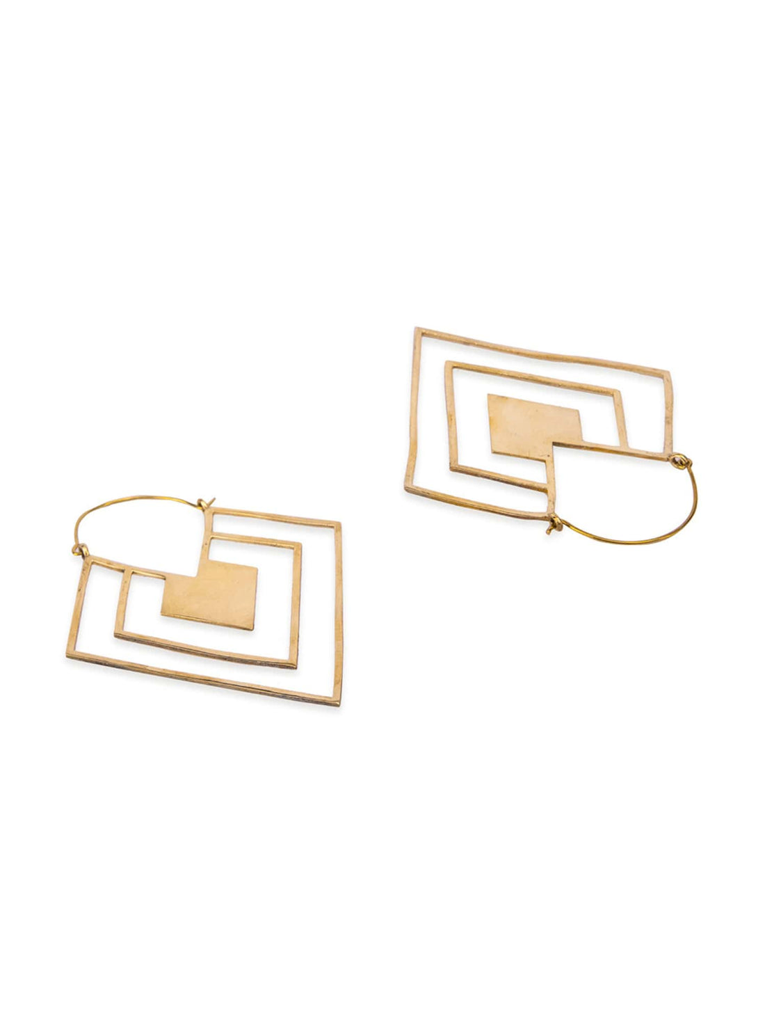 Party Wear Hoops Earrings - Statement Gold-Plated Brass Earrings By Studio One Love